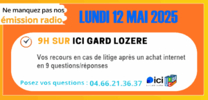 Lundi 12 mai 2025 à 9H sur ICI Gard Lozère posez vos questions !!!
