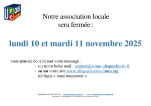 FERMETURE « ARMISTICE »