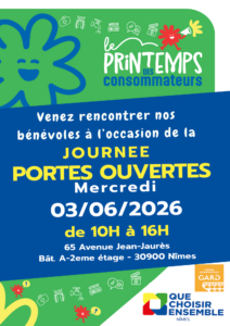 Mercredi 03/06/2026 JOURNÉE PORTES OUVERTES à Que Choisir Ensemble Nîmes